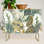 Wild Tropical Prints, Green and Gold Credenza Gallery Image 1