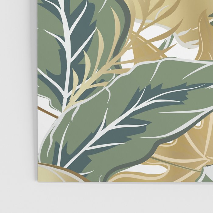 Wild Tropical Prints, Green and Gold Poster Gallery Image 3
