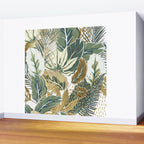 Wild Tropical Prints, Green and Gold Wall Mural Gallery Image 2