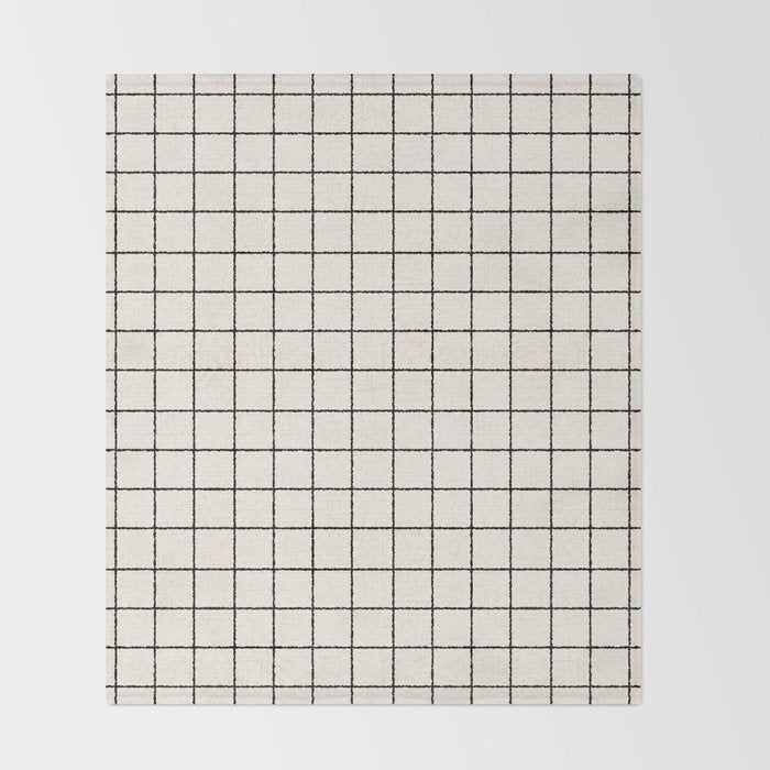 LINEN GRID Throw Blanket Gallery Image 2