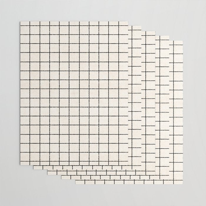 LINEN GRID Wrapping Paper Gallery Image 3