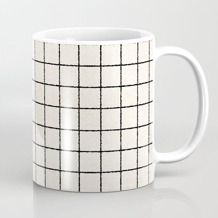 LINEN GRID Coffee Mug Gallery Image 1