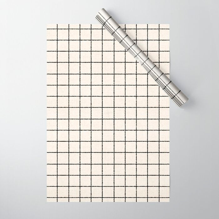 LINEN GRID Wrapping Paper Gallery Image 1