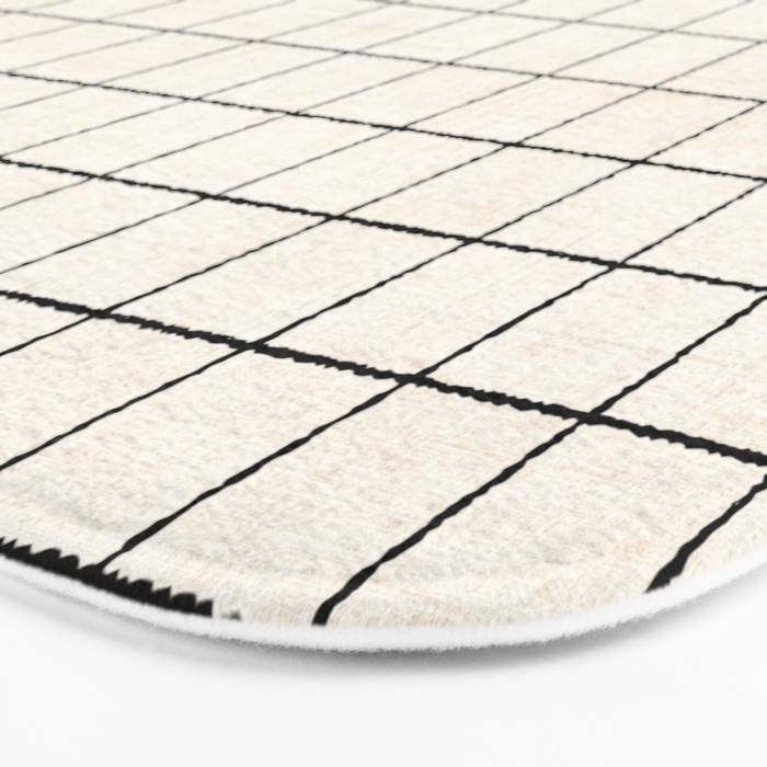 LINEN GRID Bath Mat Gallery Image 3