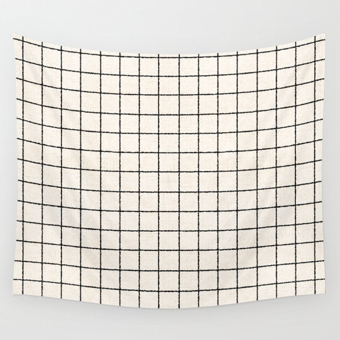 LINEN GRID Wall Tapestry Gallery Image 4