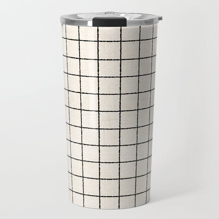 LINEN GRID Travel Mug Gallery Image 1