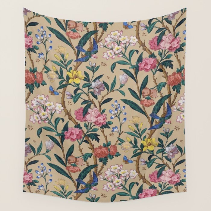William Morris Birds, Butterflies and Bees Vintage Pattern Wall Tapestry Gallery Image 4