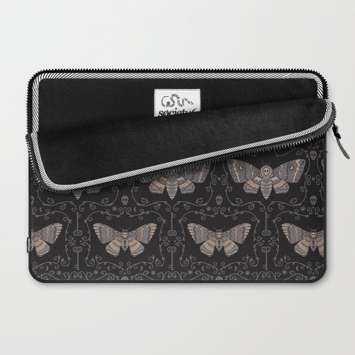 Taxidermy Death Moth at Midnight Laptop Sleeve Gallery Image 2