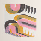 Hills Mid Century Modern Minimalist Fun Colorful Abstract Shapes Pink Yellow Black by Ejaaz Haniff Wrapping Paper Gallery Image 3