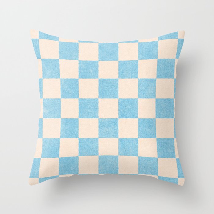 CHECKER - 001 - Iceberg Throw Pillow Gallery Image 1
