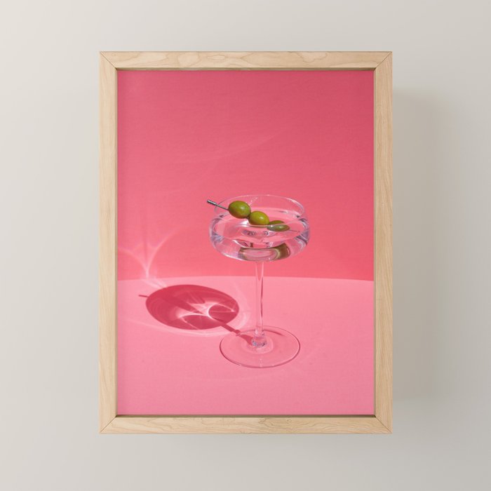 Hot Pink Martini Mini Art Print Gallery Image 1