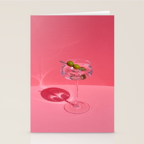 Hot Pink Martini Stationery Card Gallery Image 2