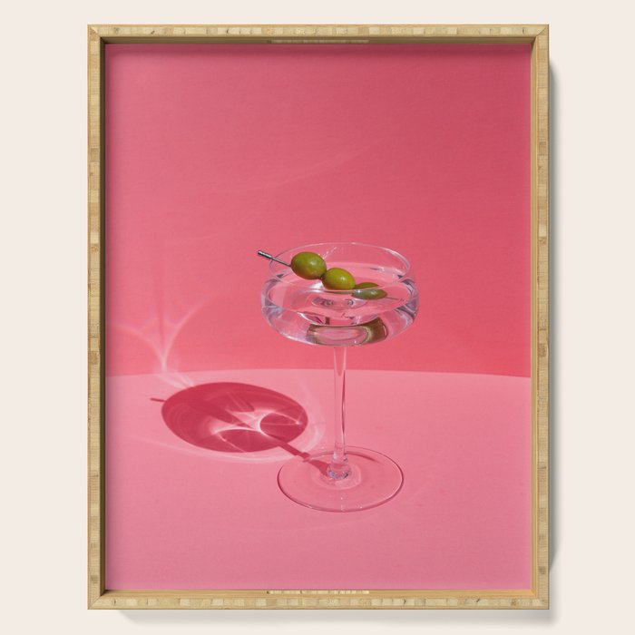 Hot Pink Martini Serving Tray Gallery Image 1