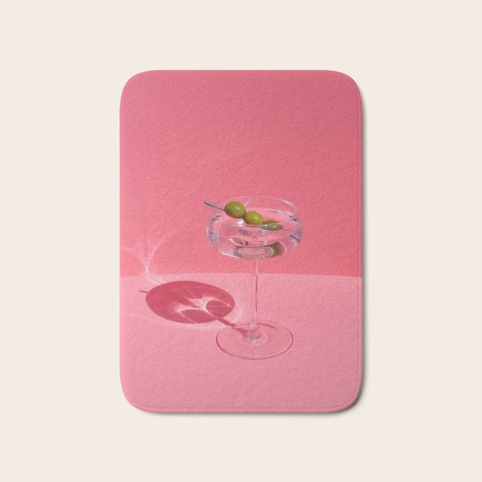Hot Pink Martini Bath Mat Gallery Image 1