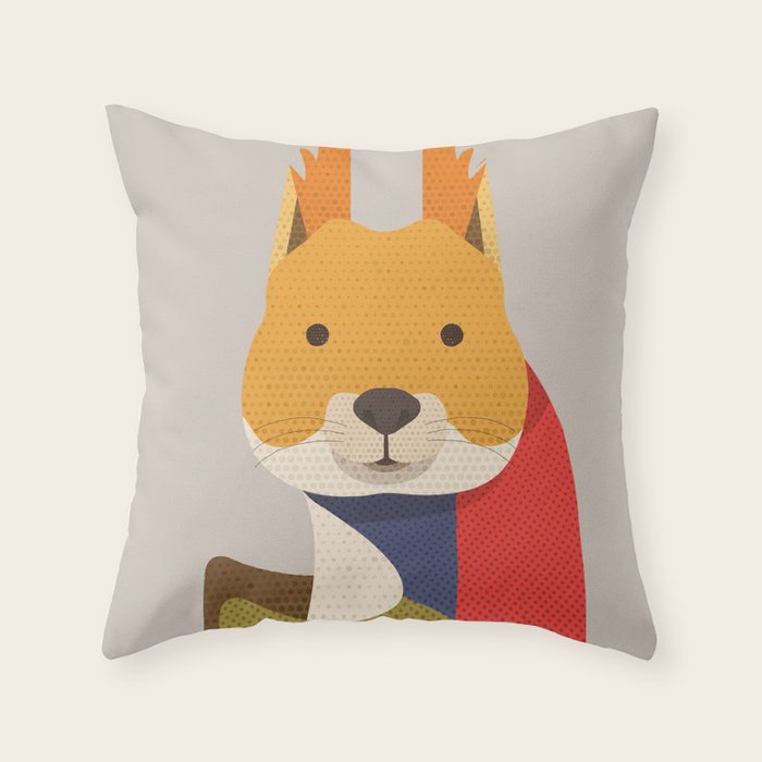 Red Squirrel Throw Pillow Gallery Image 6