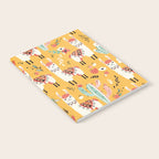White Llama with flowers Notebook Gallery Image 2