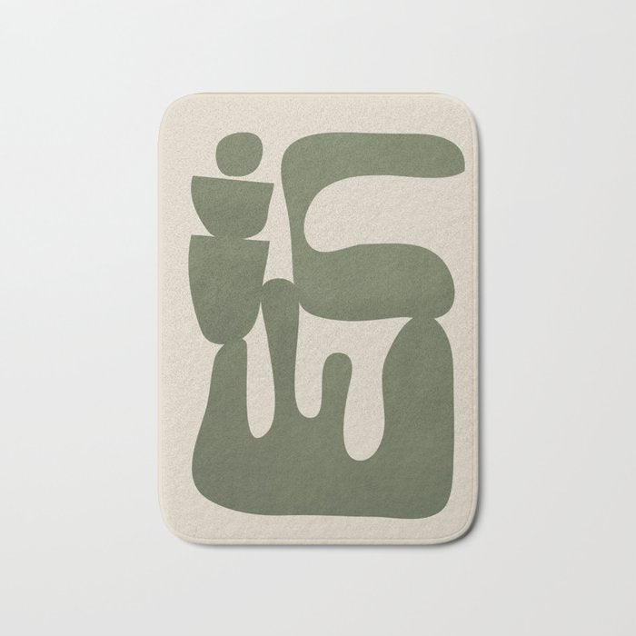 Modern Abstract Minimal Shapes 35 Bath Mat Gallery Image 1