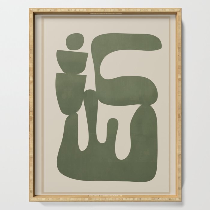 Modern Abstract Minimal Shapes 35 Serving Tray Gallery Image 1