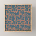 Mid Century Modern Piquet 6 Inspired by PANTONE 17 1230 Color of the Year Mocha Mousse Mini Art Print Gallery Image 1