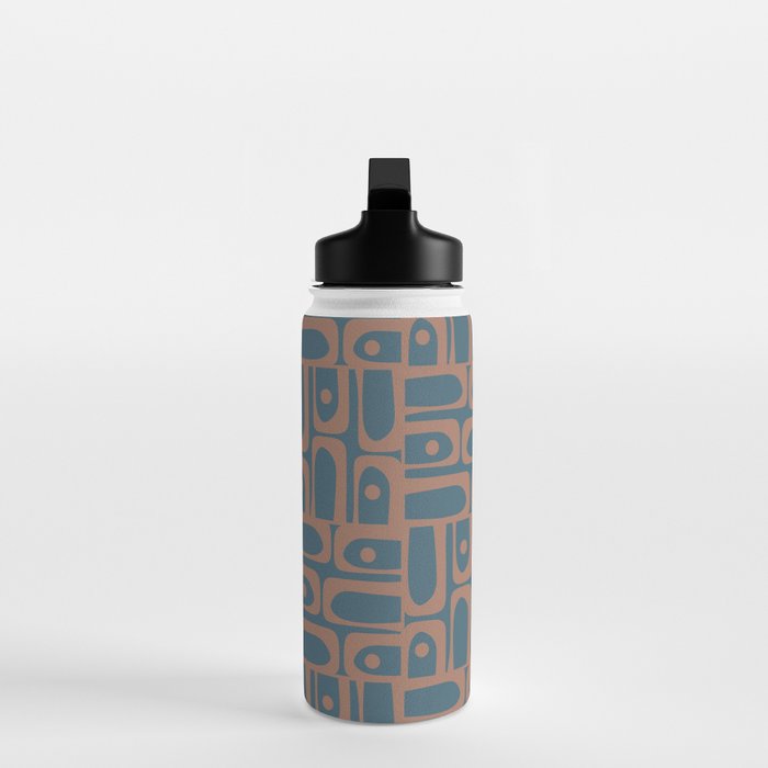Mid Century Modern Piquet 6 Inspired by PANTONE 17 1230 Color of the Year Mocha Mousse Water Bottle Gallery Image 3