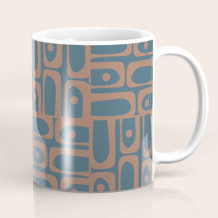 Mid Century Modern Piquet 6 Inspired by PANTONE 17 1230 Color of the Year Mocha Mousse Coffee Mug Gallery Image 1