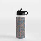 Mid Century Modern Piquet 6 Inspired by PANTONE 17 1230 Color of the Year Mocha Mousse Water Bottle Gallery Image 1