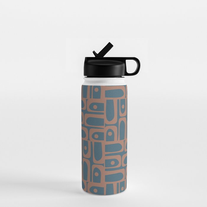 Mid Century Modern Piquet 6 Inspired by PANTONE 17 1230 Color of the Year Mocha Mousse Water Bottle Gallery Image 1