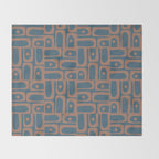 Mid Century Modern Piquet 6 Inspired by PANTONE 17 1230 Color of the Year Mocha Mousse Throw Blanket Gallery Image 2