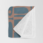 Mid Century Modern Piquet 6 Inspired by PANTONE 17 1230 Color of the Year Mocha Mousse Throw Blanket Gallery Image 3
