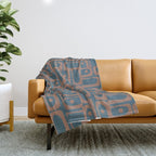 Mid Century Modern Piquet 6 Inspired by PANTONE 17 1230 Color of the Year Mocha Mousse Throw Blanket Gallery Image 1