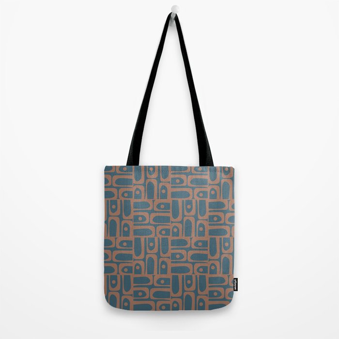 Mid Century Modern Piquet 6 Inspired by PANTONE 17 1230 Color of the Year Mocha Mousse Tote Bag Gallery Image 2