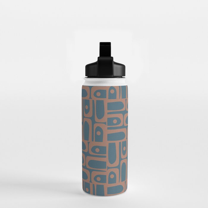 Mid Century Modern Piquet 6 Inspired by PANTONE 17 1230 Color of the Year Mocha Mousse Water Bottle Gallery Image 2