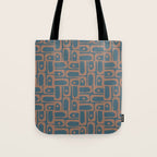 Mid Century Modern Piquet 6 Inspired by PANTONE 17 1230 Color of the Year Mocha Mousse Tote Bag Gallery Image 1