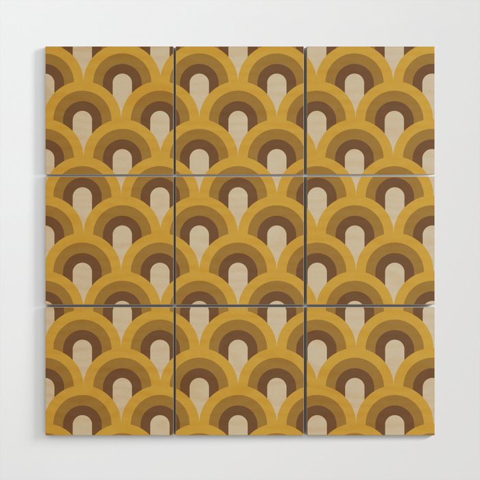 Retro Rainbows Wood Wall Art Gallery Image 1