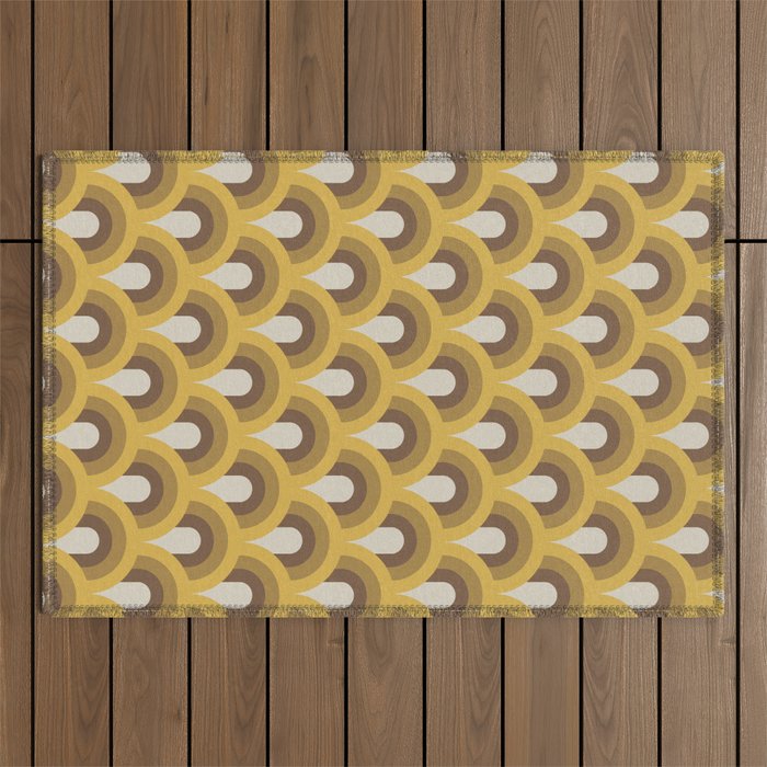Retro Rainbows Outdoor Rug Gallery Image 1