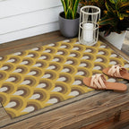 Retro Rainbows Outdoor Rug Gallery Image 2