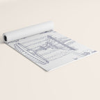 Toile de Jouy Modern Vintage French Lovers Blue & White Art Print Yoga Mat Gallery Image 2