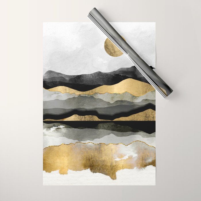 Golden Spring Moon Wrapping Paper Gallery Image 1