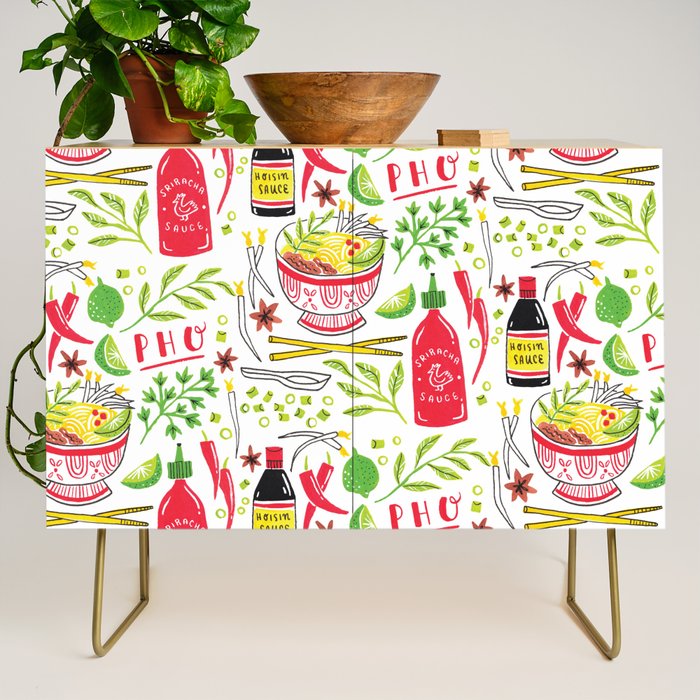 Vietnamese Pho Soup Sriracha Credenza Gallery Image 1