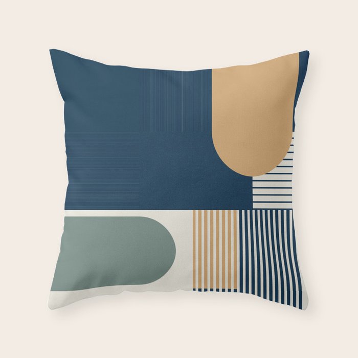 Cool Color Pallette Pattern Throw Pillow Gallery Image 1
