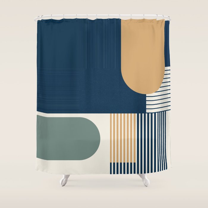 Cool Color Pallette Pattern Shower Curtain Gallery Image 1