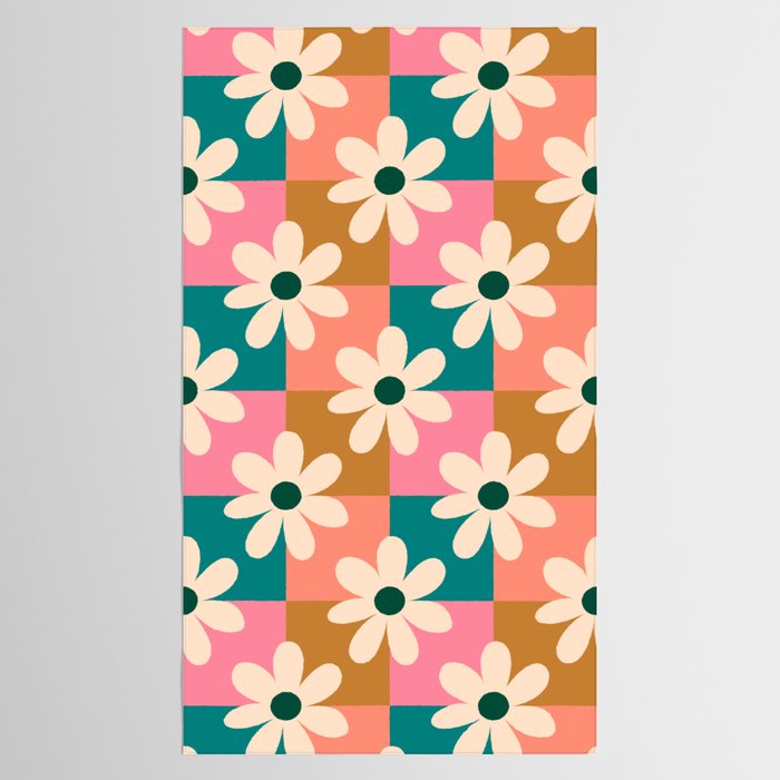 Daisy checkered - colors  Tablecloth Gallery Image 2