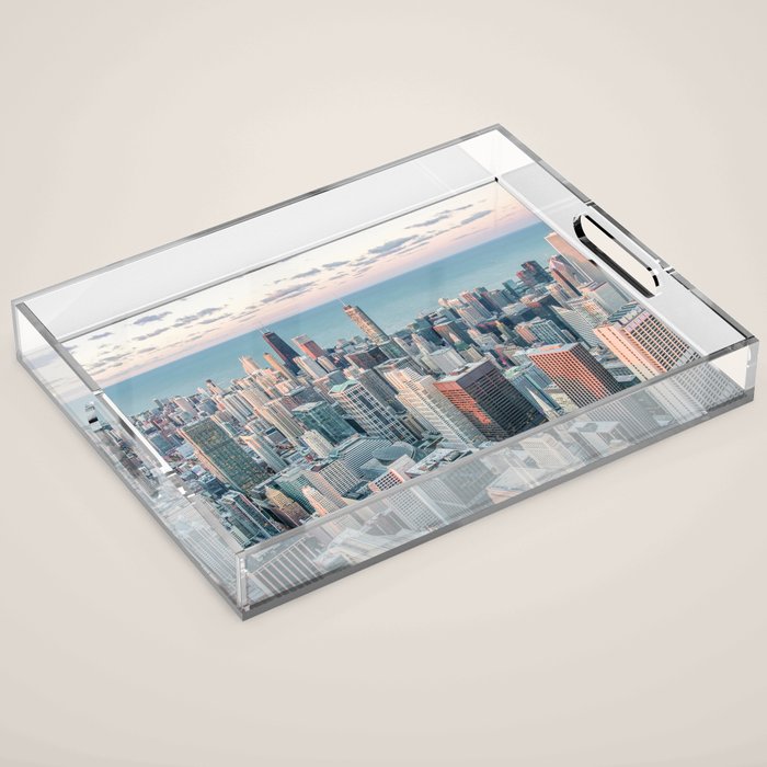 CHICAGO CITY SKYLINE Acrylic Tray Gallery Image 1