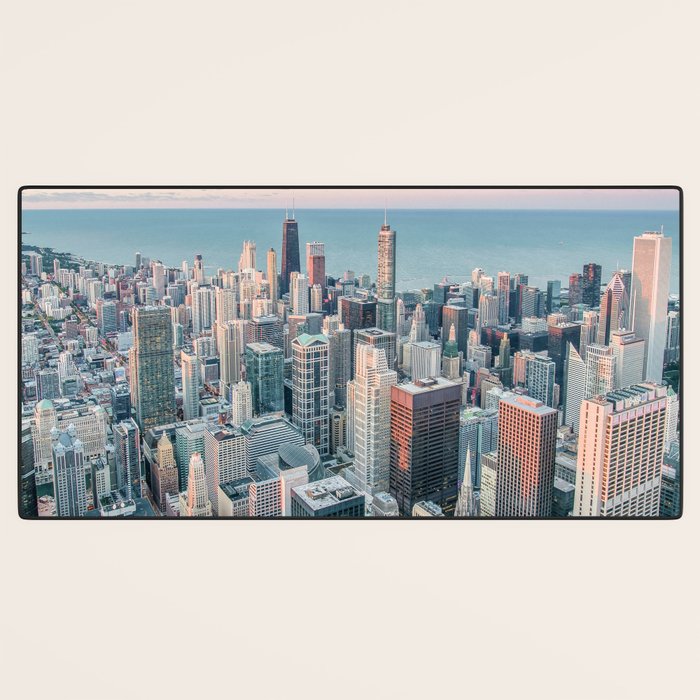 CHICAGO CITY SKYLINE Desk Mat Gallery Image 3