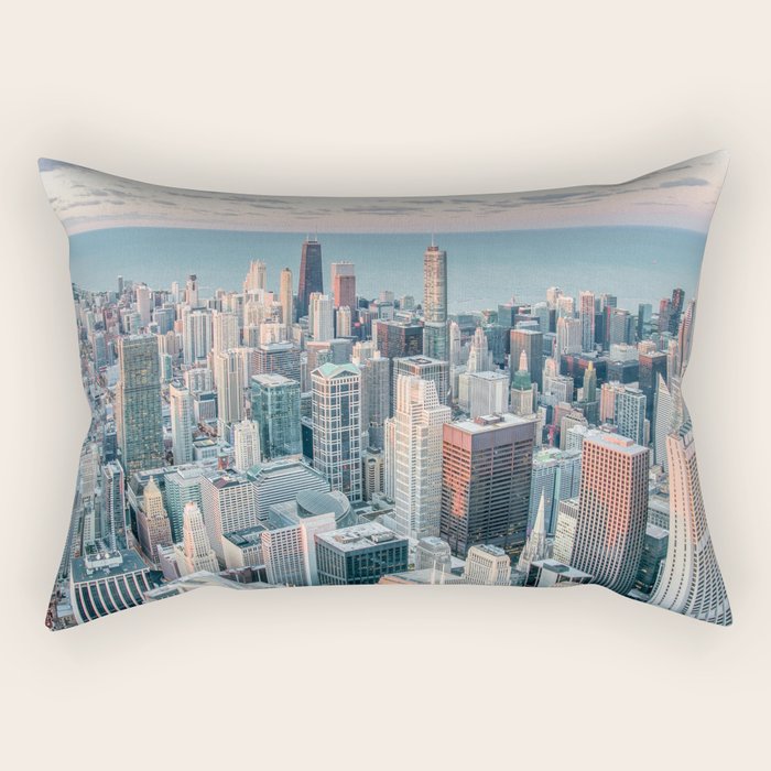 CHICAGO CITY SKYLINE Rectangular Pillow Gallery Image 2
