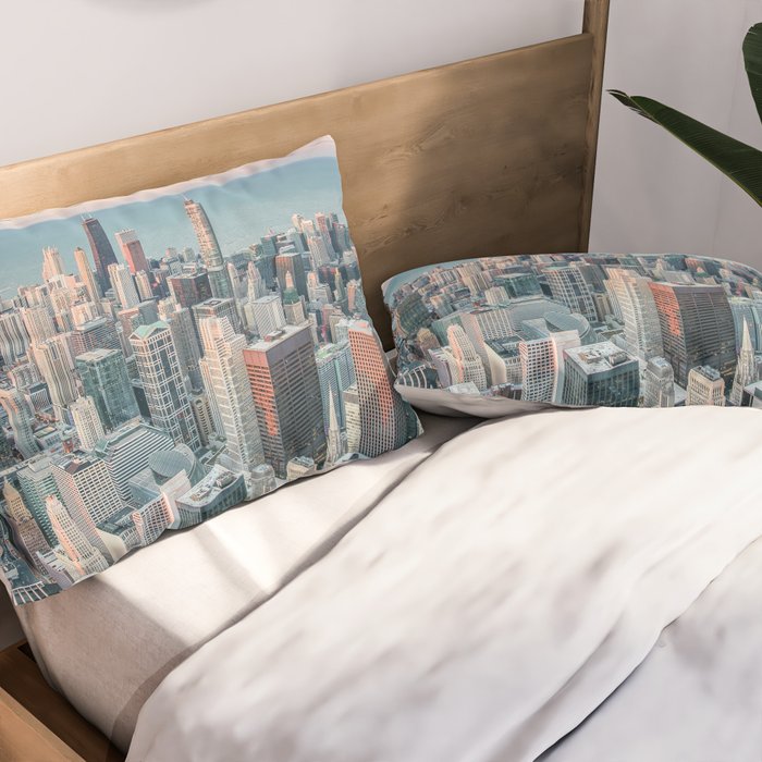 CHICAGO CITY SKYLINE Pillow Sham Gallery Image 2
