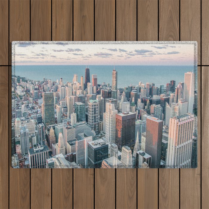CHICAGO CITY SKYLINE Outdoor Rug Gallery Image 1