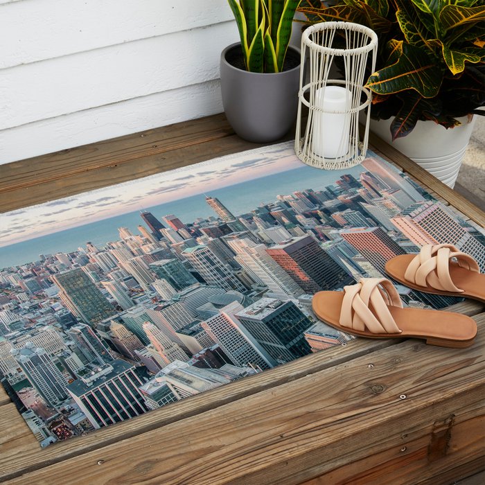 CHICAGO CITY SKYLINE Outdoor Rug Gallery Image 2