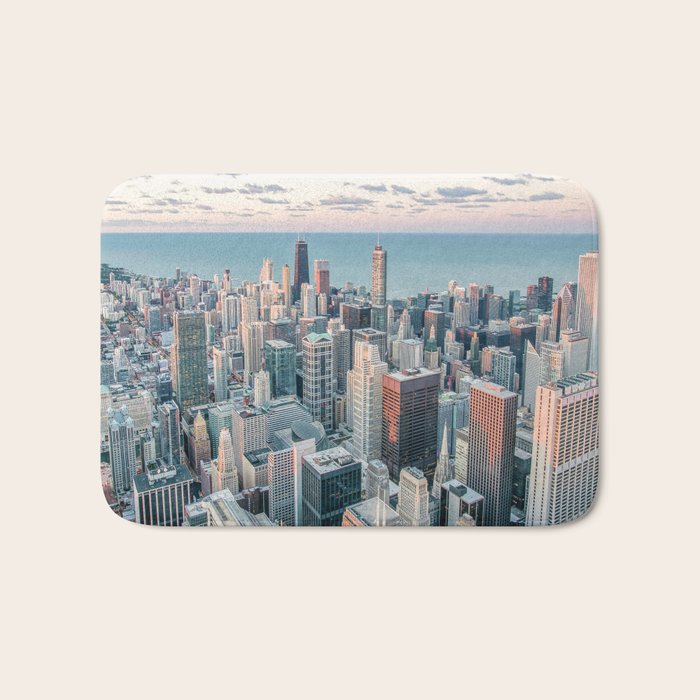CHICAGO CITY SKYLINE Bath Mat Gallery Image 1