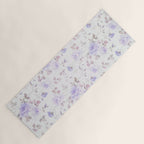Lavender gray elegant vintage roses floral Yoga Mat Gallery Image 1